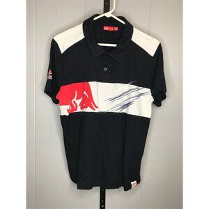 Red Bull Racing Formula 1 Nascar Polo Shirt Mens MD Puma Blue Oracle F1